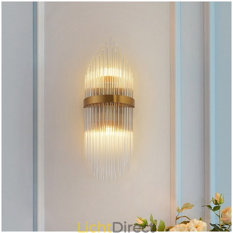 Moderne luxe K9 kristal wandlamp met kristallen kap
