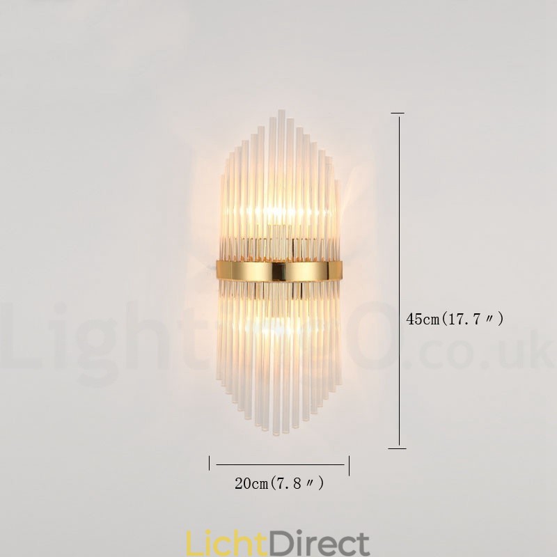 Moderne luxe K9 kristal wandlamp met kristallen kap