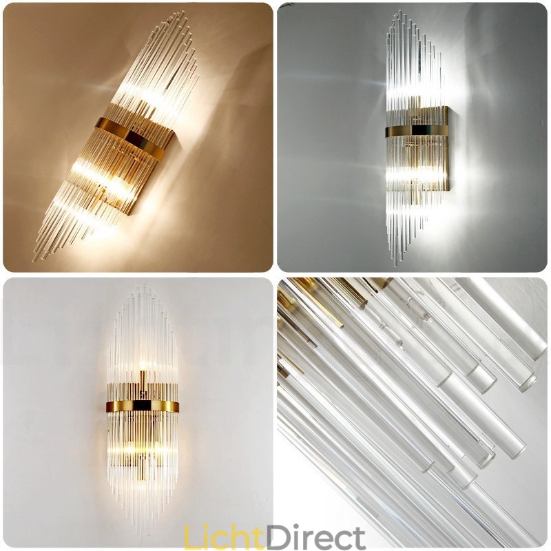Moderne luxe K9 kristal wandlamp met kristallen kap