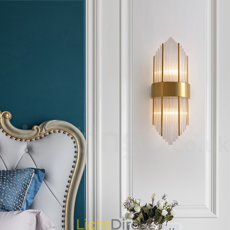 Moderne luxe K9 kristal wandlamp met kristallen kap