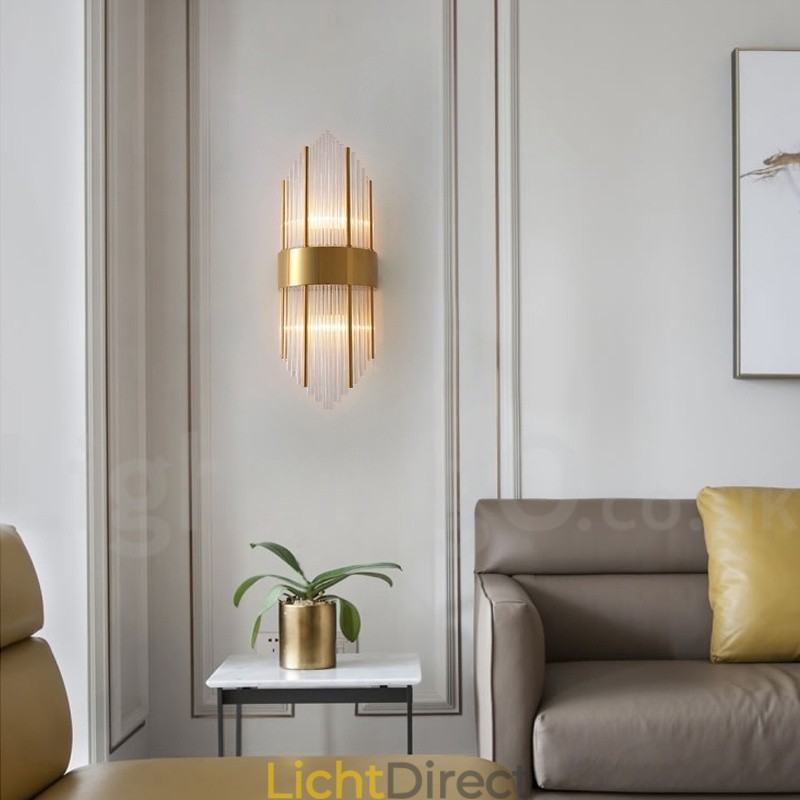 Moderne luxe K9 kristal wandlamp met kristallen kap
