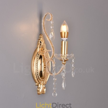 1 Licht Goud Zwart Amerikaanse Stijl Kristallen Wandlamp voor Woonkamer Eetkamer Kledingwinkel Koffiewinkel Hotel 1 Licht Goud Zwart Amerikaanse Stijl Kristallen Wandlamp voor Woonkamer Eetkamer Kledingwinkel Koffiewinkel Hotel