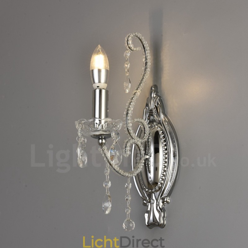1 Licht Goud Zwart Amerikaanse Stijl Kristallen Wandlamp voor Woonkamer Eetkamer Kledingwinkel Koffiewinkel Hotel