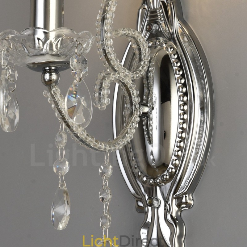 1 Licht Goud Zwart Amerikaanse Stijl Kristallen Wandlamp voor Woonkamer Eetkamer Kledingwinkel Koffiewinkel Hotel