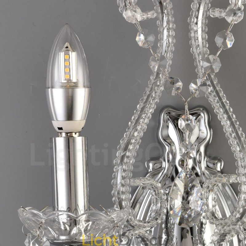 2 Lichts Goud Zwart Amerikaanse Stijl Kristallen Wandlamp voor Woonkamer Eetkamer Kledingwinkel Koffiewinkel Hotel