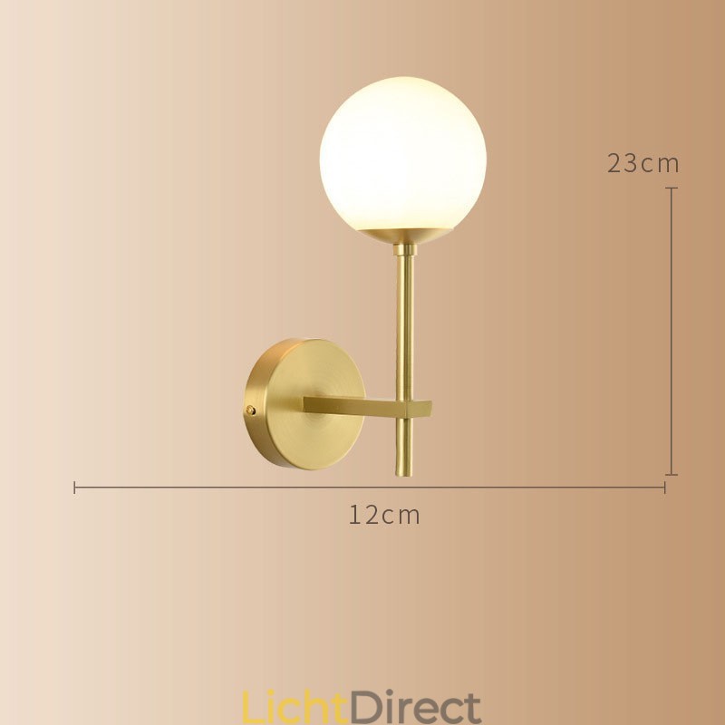 Moderne Molecules Bean Wandlamp met Bolvormige Glazen Kap