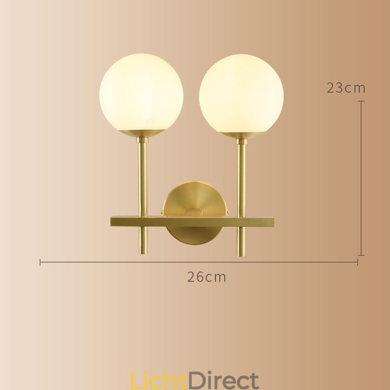 Moderne Molecules Bean Wandlamp met Bolvormige Glazen Kap