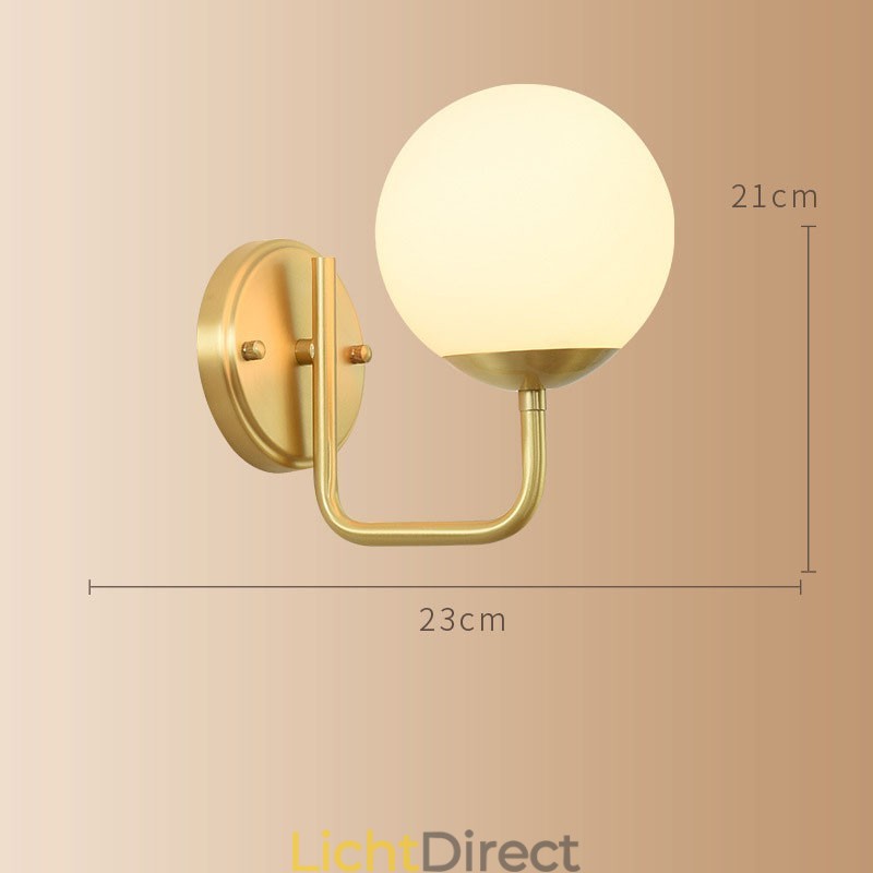 Moderne Molecules Bean Wandlamp met Bolvormige Glazen Kap