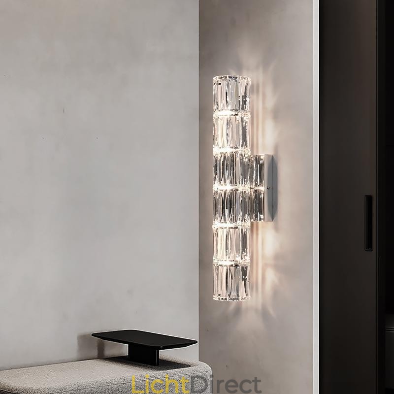 Woonkamer Wandlamp Licht Luxe Eenvoudige Slaapkamer Bedlamp Hotel Lobby Gangpad Villa Project Roestvrijstalen Kristallen Wandlampen