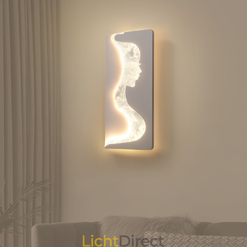 Binnen schattige meisjes kijkend naar links rechts wandlamp