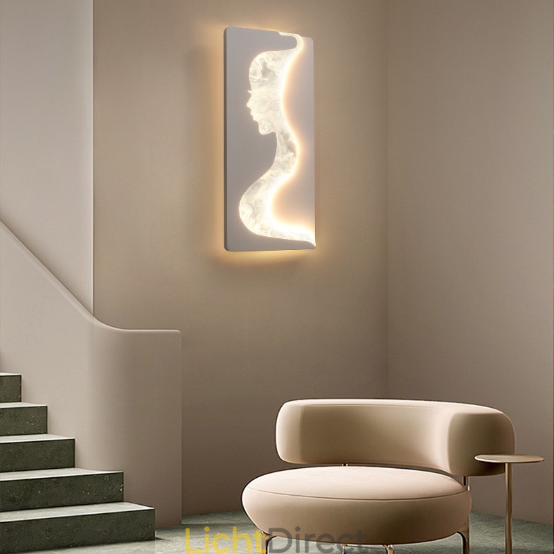 Binnen schattige meisjes kijkend naar links rechts wandlamp