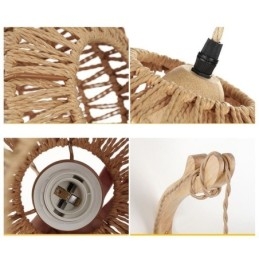 Amerikaanse Retro Wandlamp 3M Hennep Touw Hangende Lijn Papier Touw Geweven Lampenkap