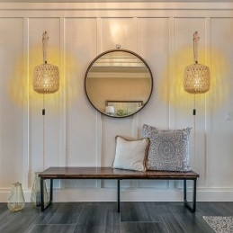 Amerikaanse Retro Wandlamp 3M Hennep Touw Hangende Lijn Papier Touw Geweven Lampenkap