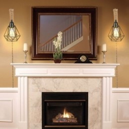Amerikaanse Retro Wandlamp 2.5M Hennep Touw Hangdraad Zwarte IJzeren Geschilderde Lampenkap