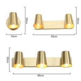 Nordic Messing Spiegel Frontlicht Spot Wandlamp
