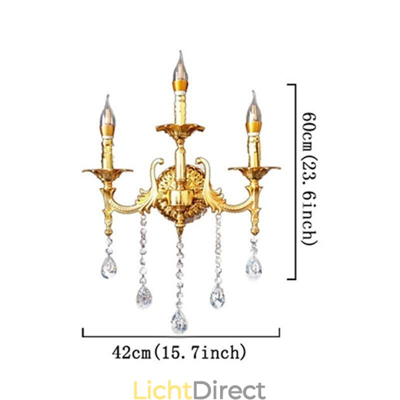 Europese Wandlamp Luxe Wandlamp Kristallen Druppel Decoratielamp Nachtkastje Verlichting