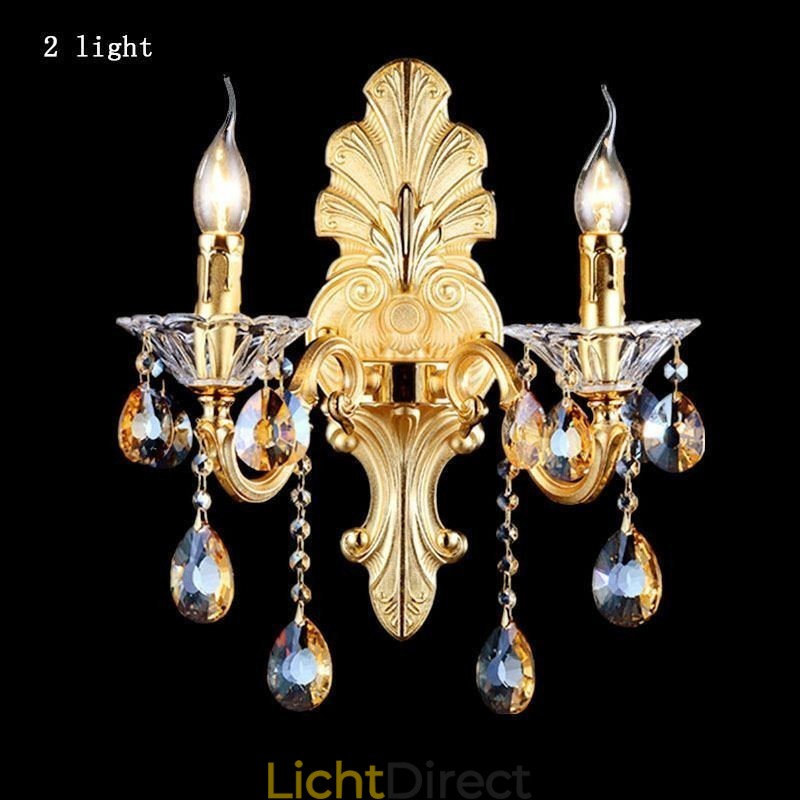 Europese Wandlamp Luxe Wandlamp Kristallen Druppel Decoratielamp Nachtkastje Verlichting