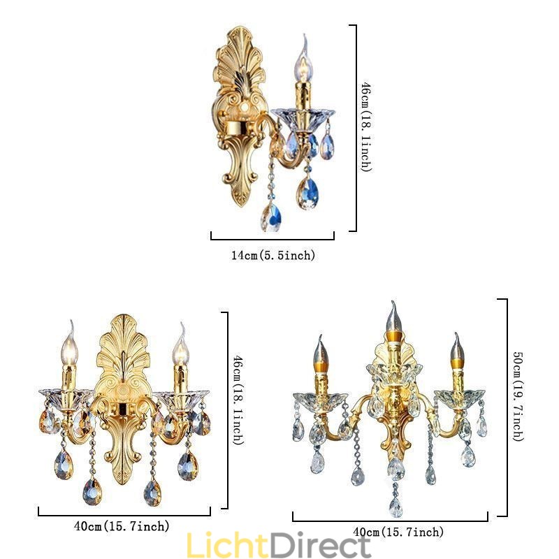 Europese Wandlamp Luxe Wandlamp Kristallen Druppel Decoratielamp Nachtkastje Verlichting