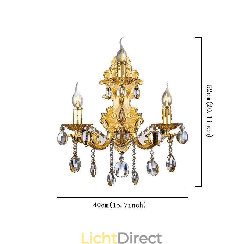 Europese mode wandlamp luxe kristallen druppel wandlamp verlichting