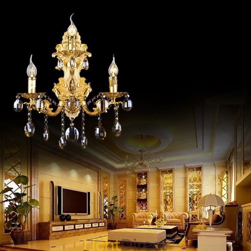 Europese mode wandlamp luxe kristallen druppel wandlamp verlichting