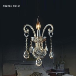 Europese Wandlamp Amber Cognac Kristallen Wandlamp Eenvoudige Lamp Verlichting
