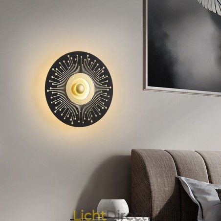 Wandlamp Nordic Full Copper Holle Ronde Wandlamp