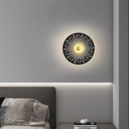 Wandlamp Nordic Full Copper Holle Ronde Wandlamp