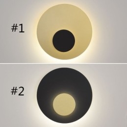 Nordic Wandlamp Zwart Goud Ronde Volledig Koperen Wandlamp
