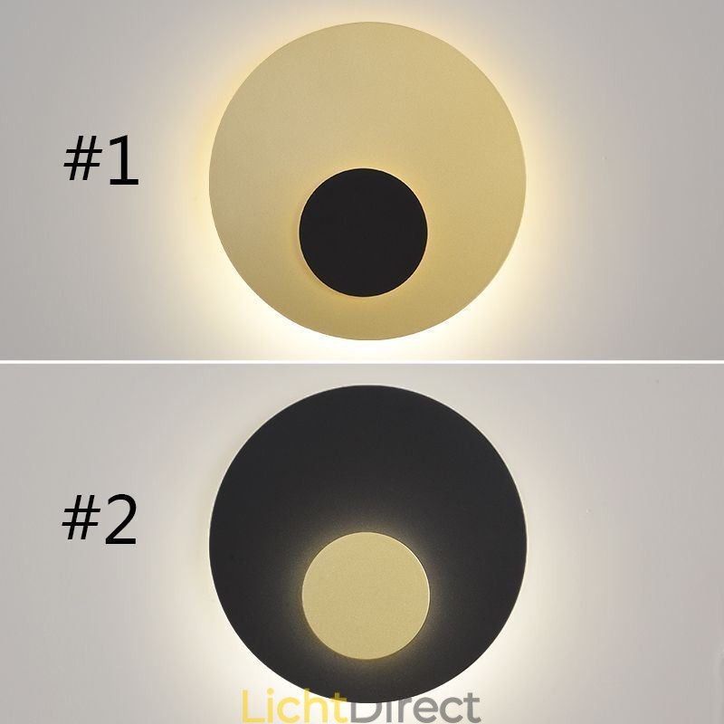 Nordic Wandlamp Zwart Goud Ronde Volledig Koperen Wandlamp