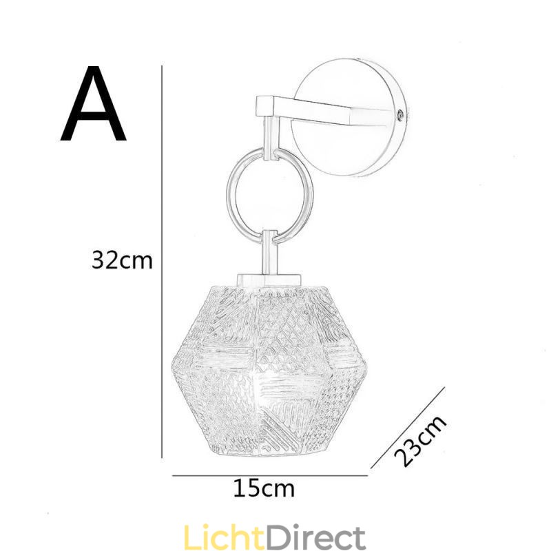 Moderne wandlamp Creatieve glazen wandlamp