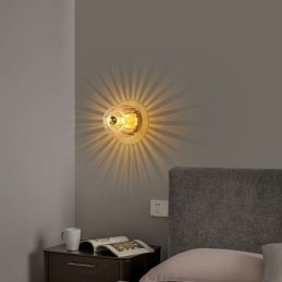 Moderne wandverlichting met heldere glazen kap geborstelde wandlampverlichting