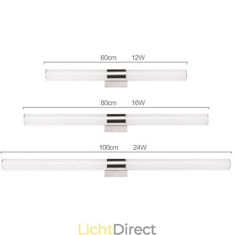 Spiegellamp Roestvrij staal Moderne wandlamp Badkamerverlichting Wandlamp