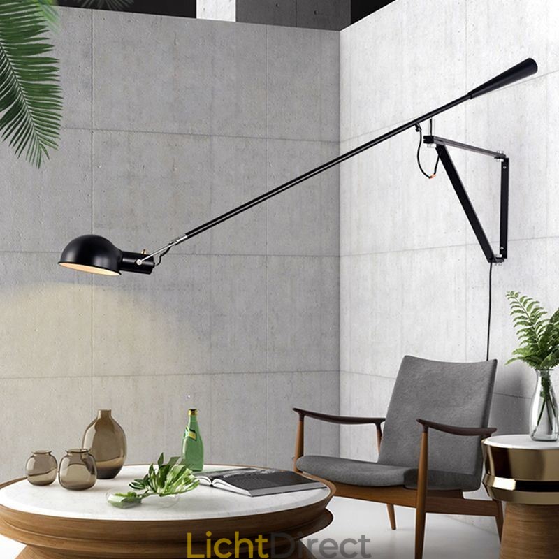 Enkele Rocker Arm Wandlamp Bedside Reading Sconce Lamp