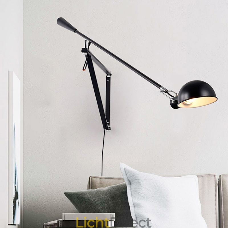 Enkele Rocker Arm Wandlamp Bedside Reading Sconce Lamp