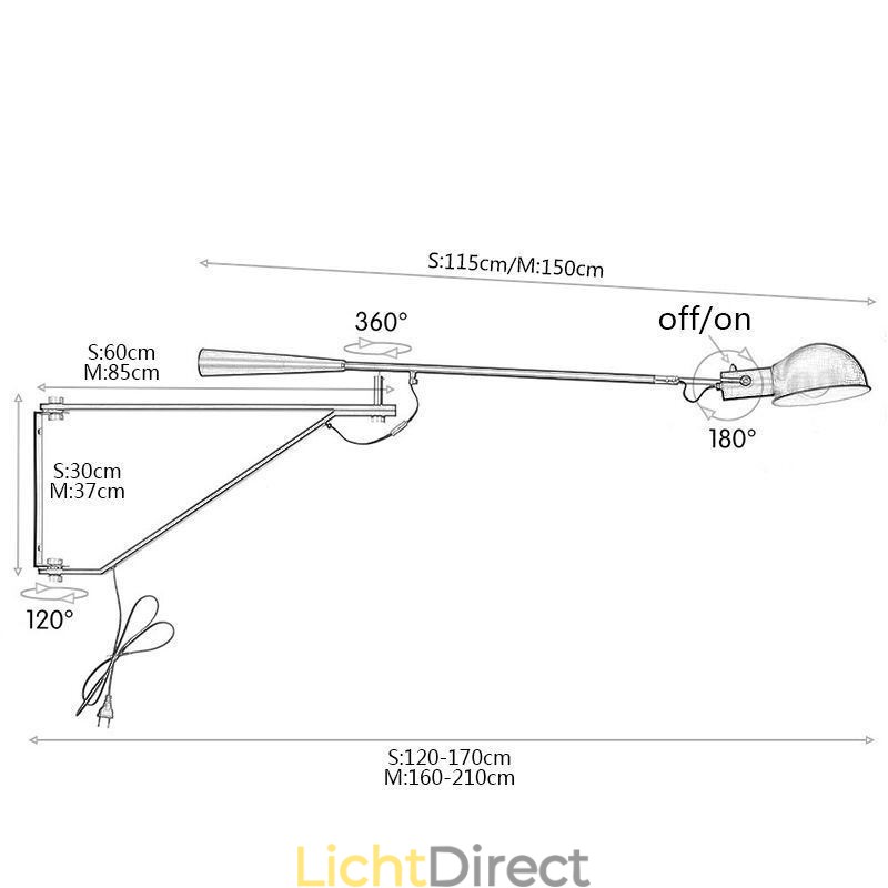 Enkele Rocker Arm Wandlamp Bedside Reading Sconce Lamp