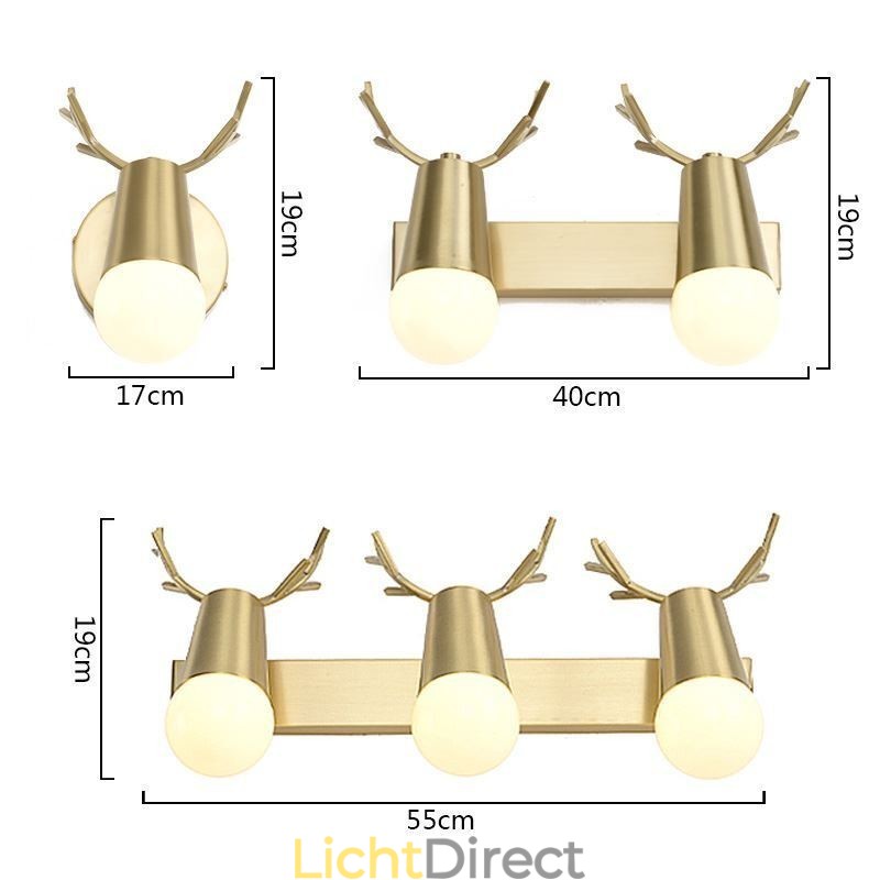 Nordic Messing Wandlamp Spiegel Frontlicht