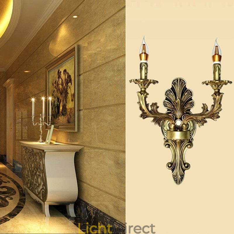 Europese Retro Wandlamp Creatieve Dubbele Huisverlichting Wandlamp Nachtkastje Verlichting