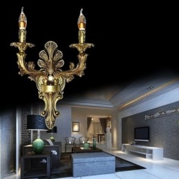 Europese Retro Wandlamp Creatieve Dubbele Huisverlichting Wandlamp Nachtkastje Verlichting