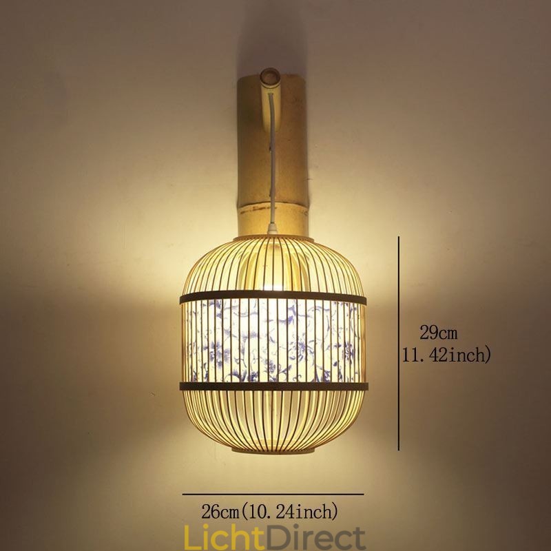 Kooi Design Wandlamp Creatieve Bamboe Hangende Wandlamp Bedside Decoratieve Lamp