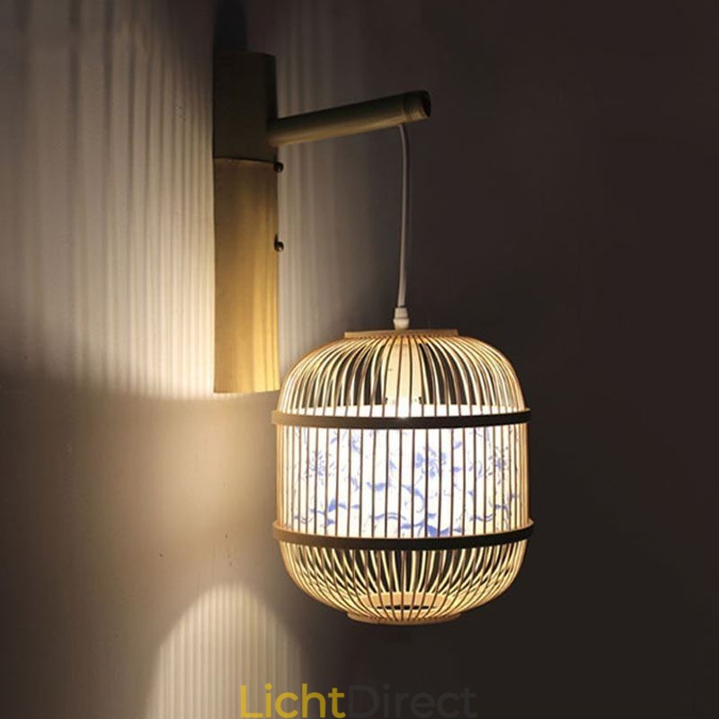 Kooi Design Wandlamp Creatieve Bamboe Hangende Wandlamp Bedside Decoratieve Lamp