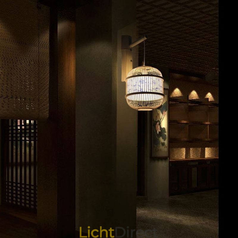 Kooi Design Wandlamp Creatieve Bamboe Hangende Wandlamp Bedside Decoratieve Lamp
