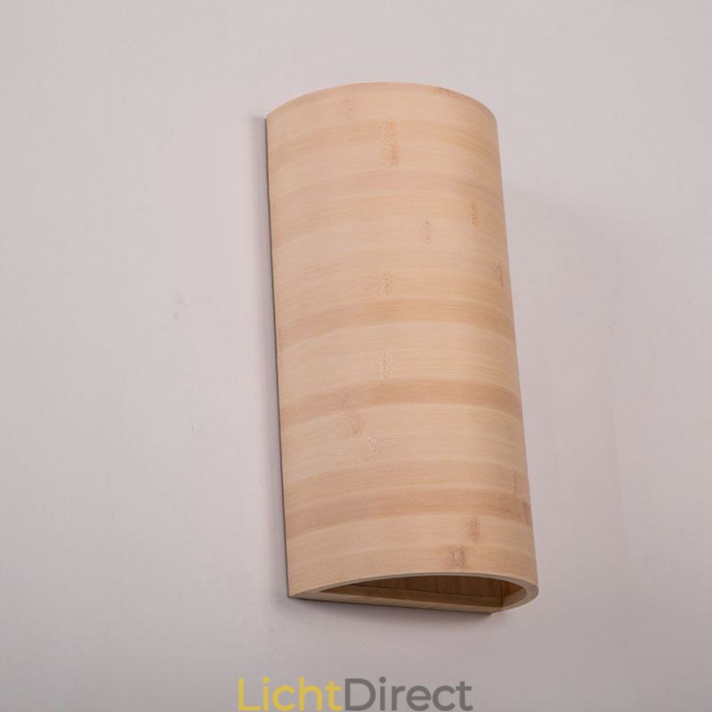 Japanse bamboe wandlamp, eenvoudige halve cirkelvormige wandlamp, verlichting naast het bed