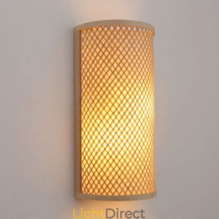 Halfcilindrische Bamboe Wandlamp Creatieve Nachtkastje Wandlamp Trappen Landelijke Verlichting Halfcilindrische Bamboe Wandlamp Creatieve Nachtkastje Wandlamp Trappen Landelijke Verlichting