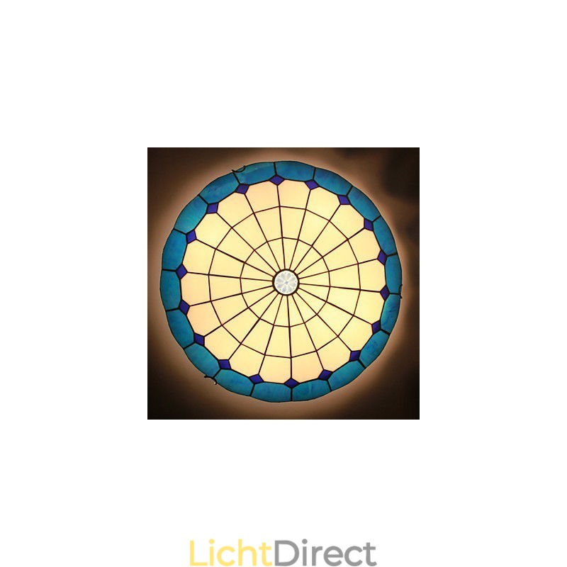 Europese landelijke creatieve kunst glas-in-lood absorberende koepellamp licht