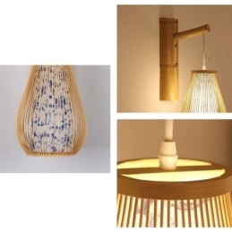 Geweven Bamboe Wandlamp Retro Chinese Wandlamp Verlichting