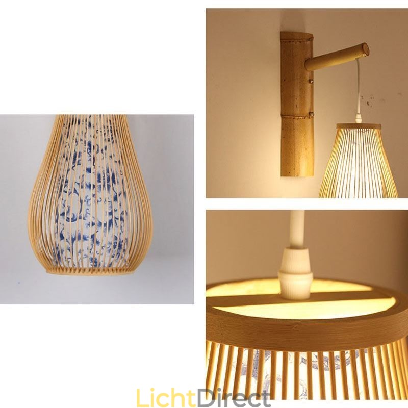 Geweven Bamboe Wandlamp Retro Chinese Wandlamp Verlichting