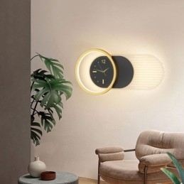 Wandlamp Modern Minimalistisch Acryl Smeedijzeren Klok Wandlamp