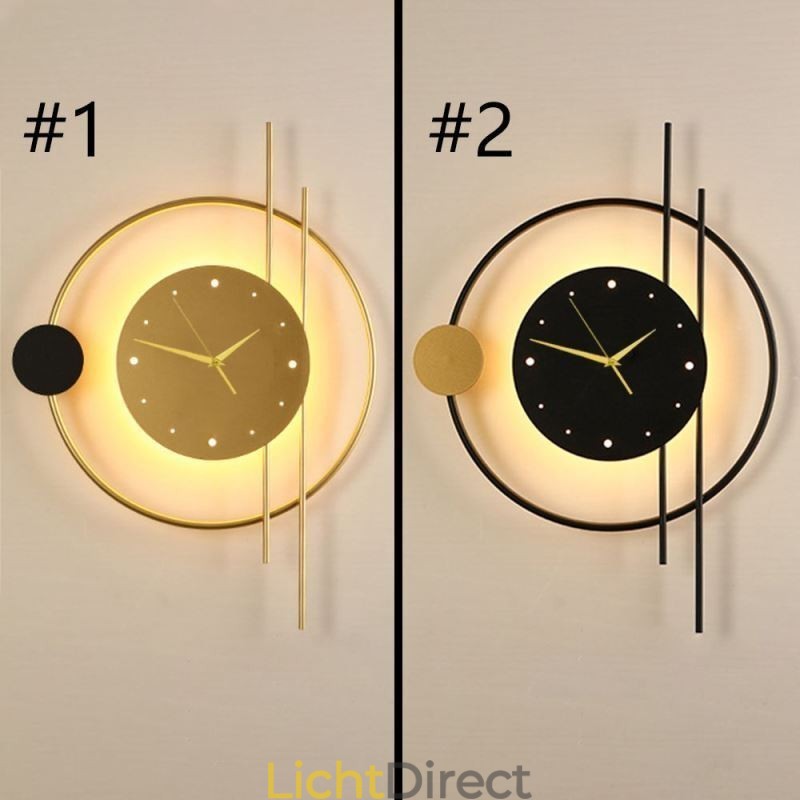 Wandlamp klok Modern minimalistisch smeedijzeren wandlamp en