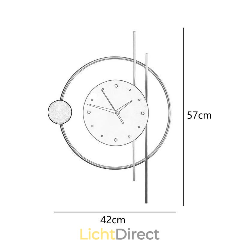 Wandlamp klok Modern minimalistisch smeedijzeren wandlamp en
