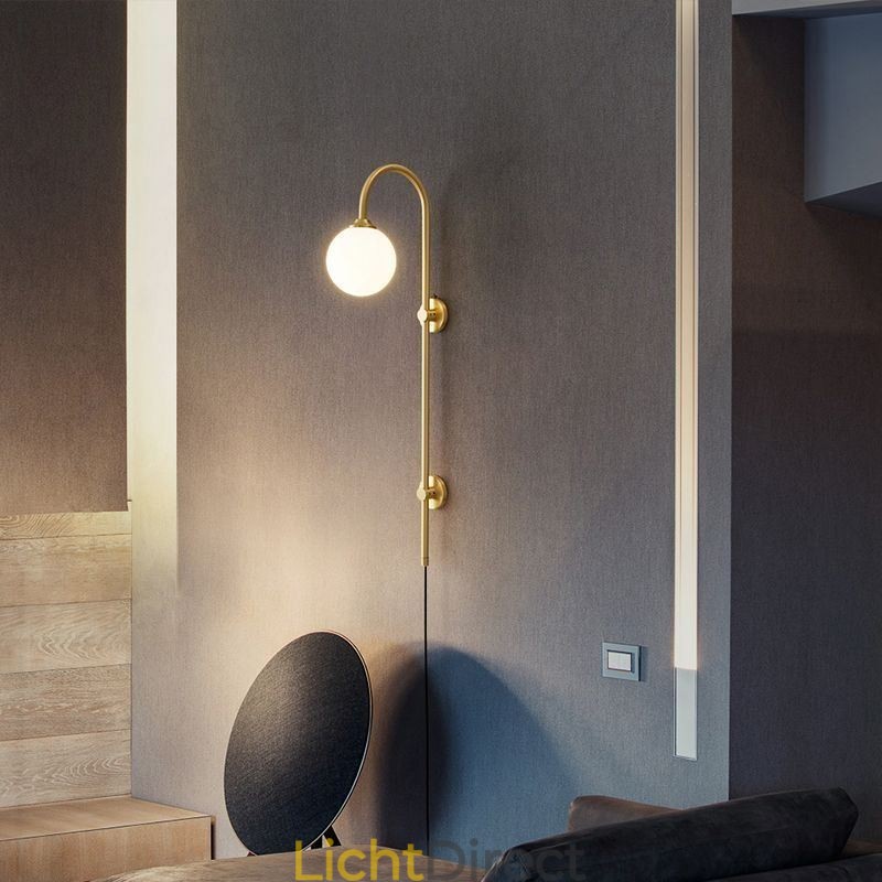 Moderne wandlamp geborsteld goud wandlamp
